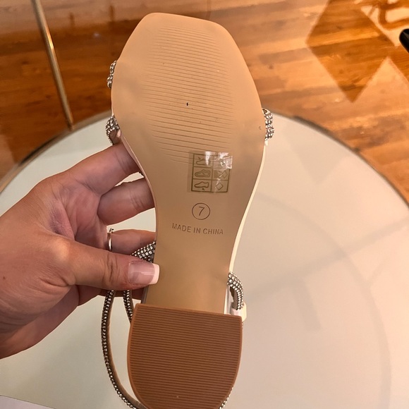 Ivory Rhinestone Wedding Heels - Picture 3 of 3